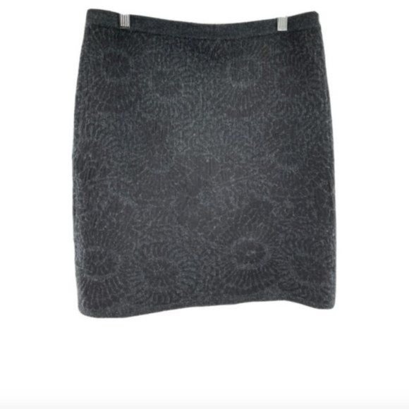 Eileen Fisher Dresses & Skirts - Eileen Fisher Wool Floral Print Knit Pencil Skirt Medium